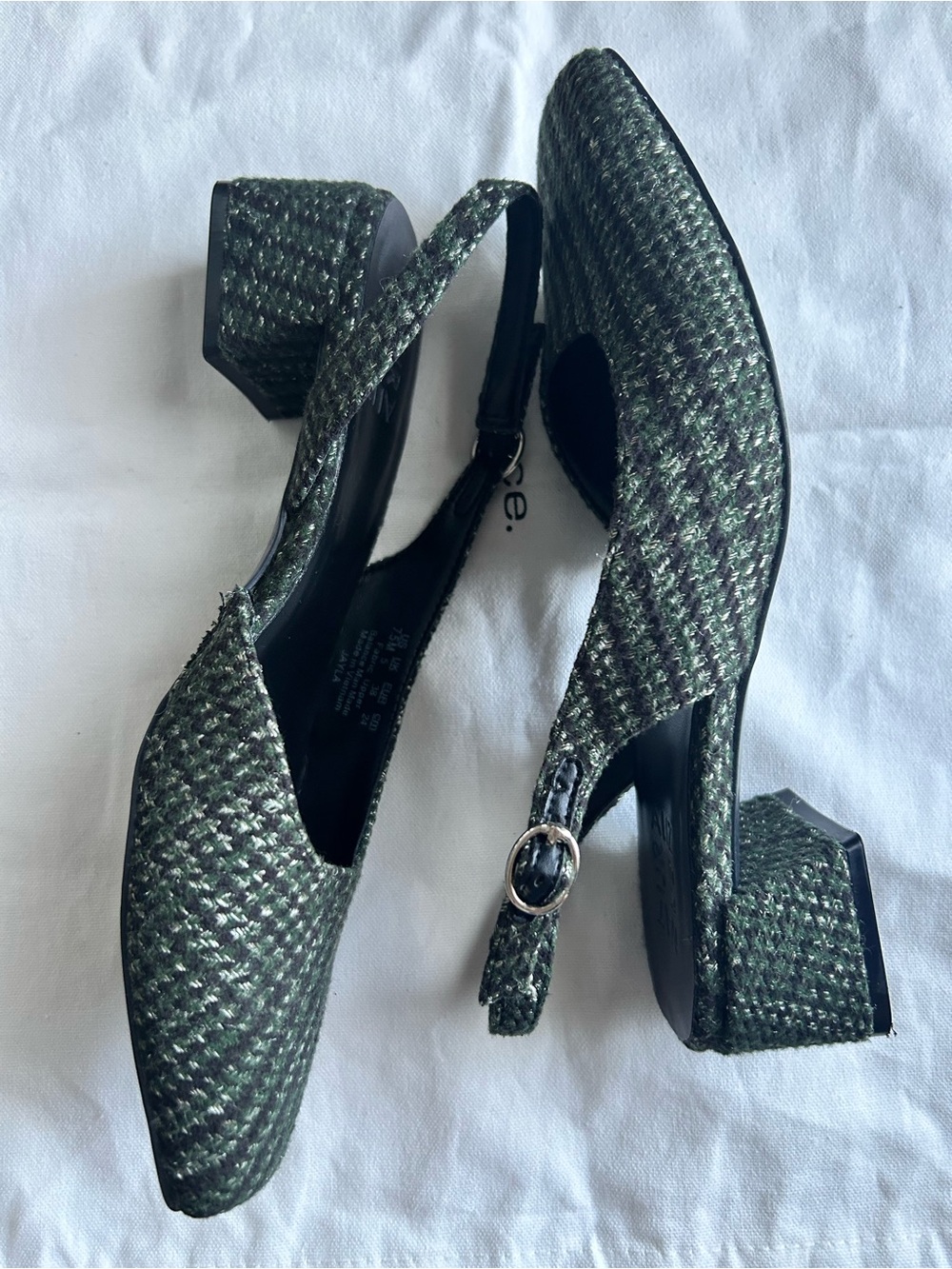 Naturalizer Green Tweed Slingback Pumps - Picture 2 of 8
